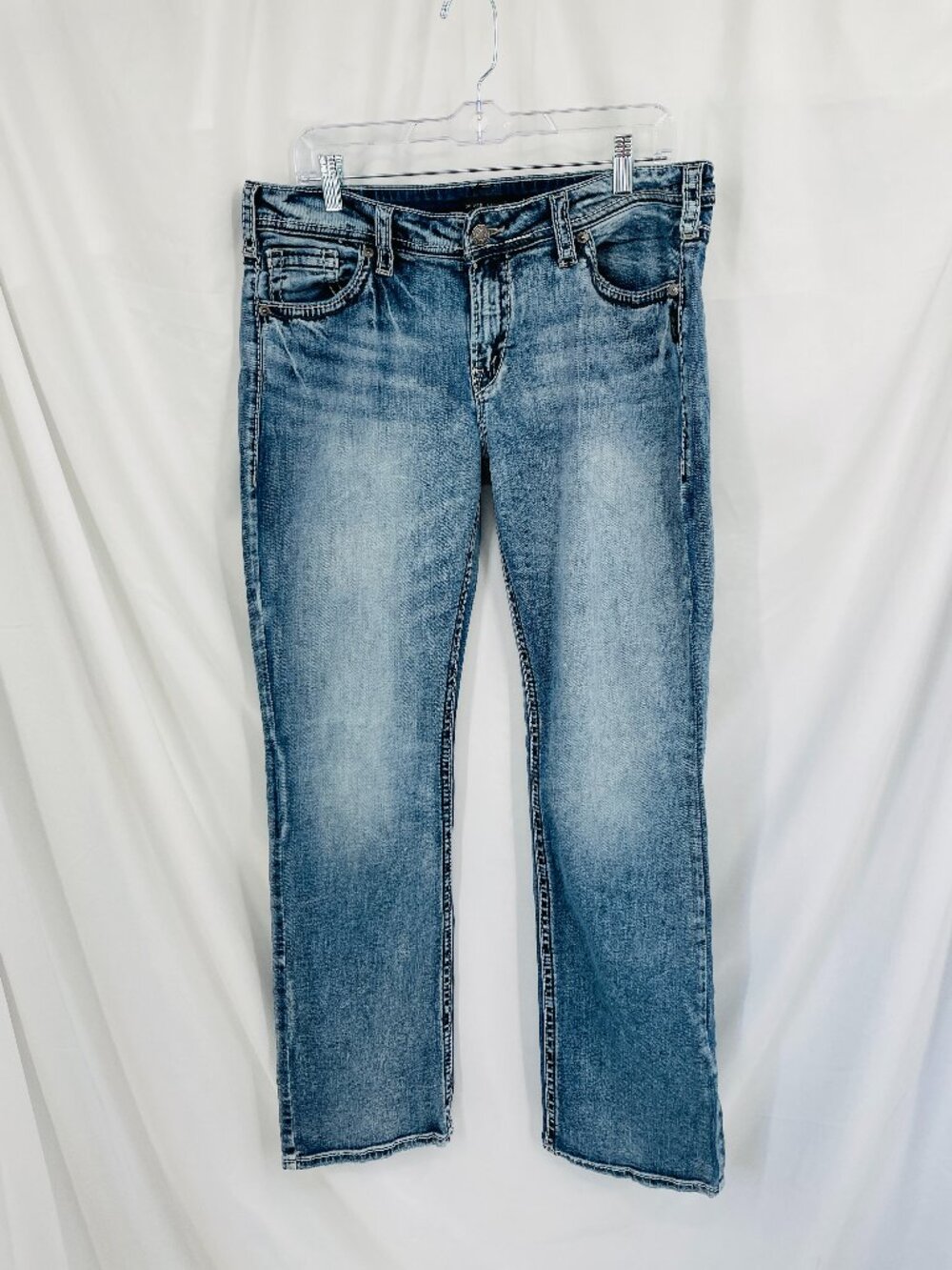 Silver Jeans Company Stone Blue Wash Straight Leg Jeans